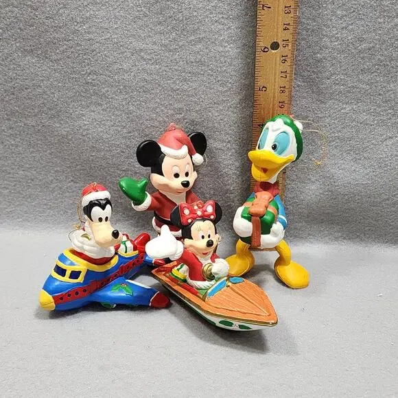Vintage Mickey & Minnie Mouse Goofy And Donald Duck Christmas Holiday Ornaments - Picture 14 of 16